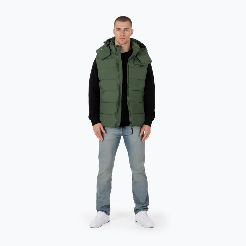 Pitbull West Coast ανδρικό χειμερινό μπουφάν Perseus Hooded Vest olive 2