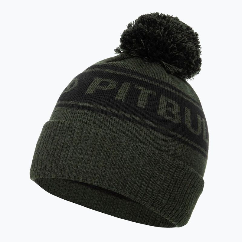 Ανδρικός σκούφος Pitbull Beanie Vermel λαδί/μαύρο χειμερινό καπέλο