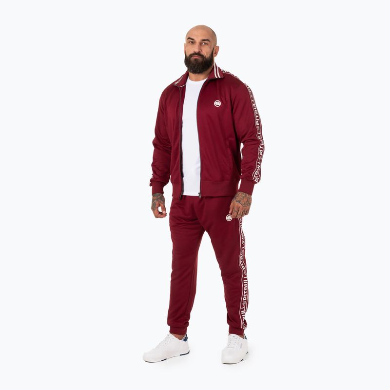 Ανδρικά Pitbull West Coast Trackjacket Tape Logo Terry Group μπορντό 2