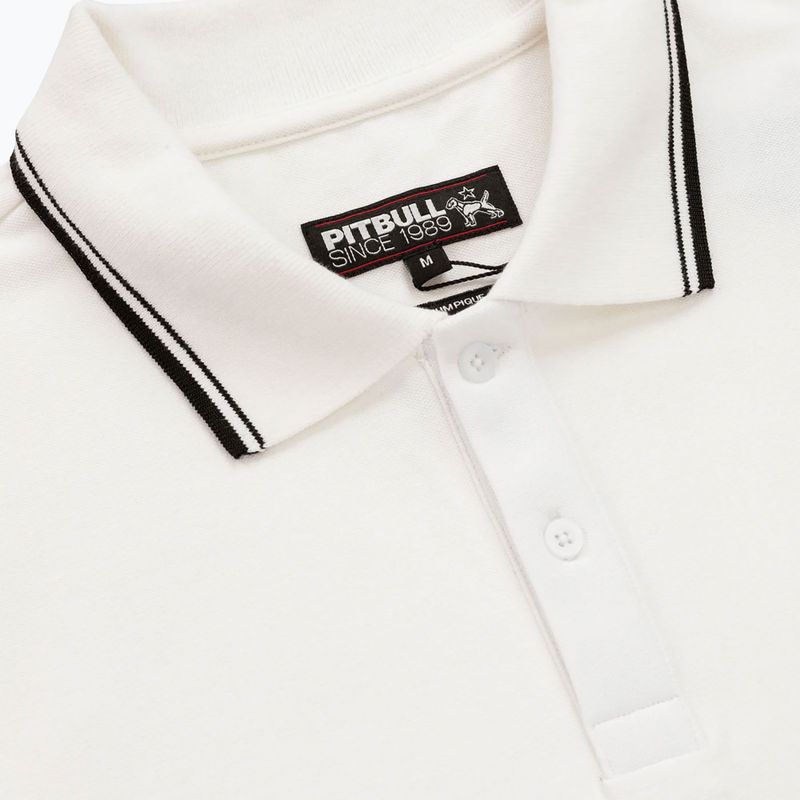 Ανδρικό μπλουζάκι πόλο Pitbull West Coast Polo Pique Stripes Regular white 6