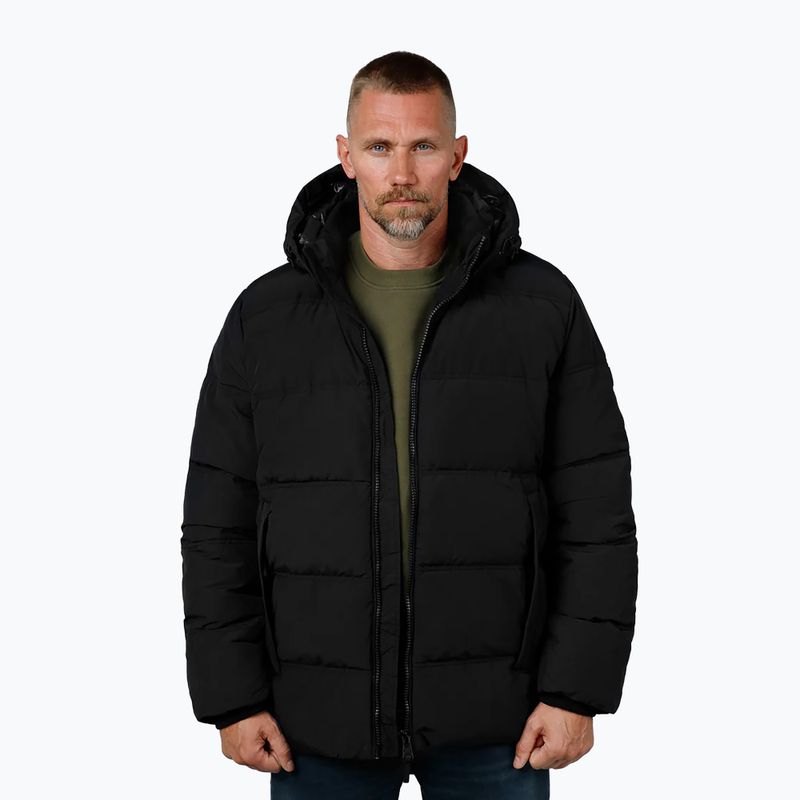 Ανδρικό χειμερινό μπουφάν Pitbull Duncan Quilted Hooded μαύρο