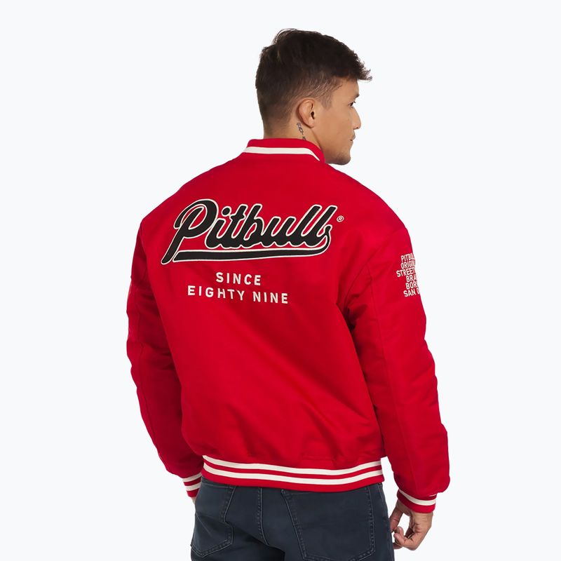 Pitbull West Coast ανδρικό μπουφάν Seabridge Varsity κόκκινο 3