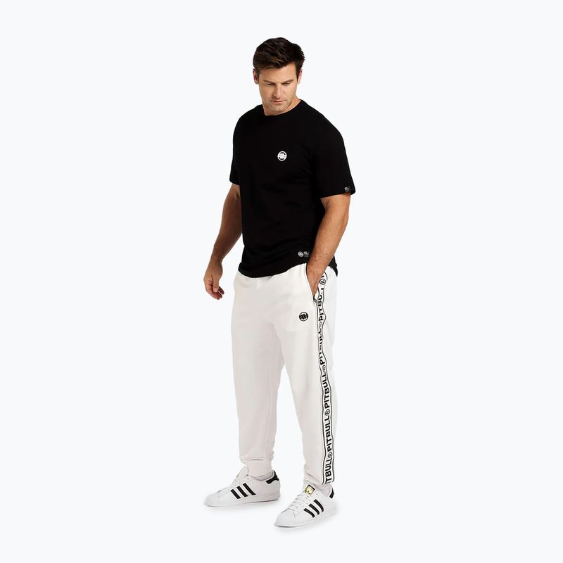 Ανδρικό παντελόνι Pitbull Trackpants Tape Logo Terry Group off white 2