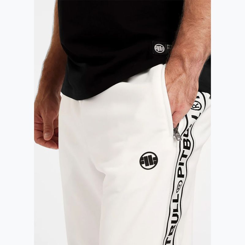 Ανδρικό παντελόνι Pitbull Trackpants Tape Logo Terry Group off white 4