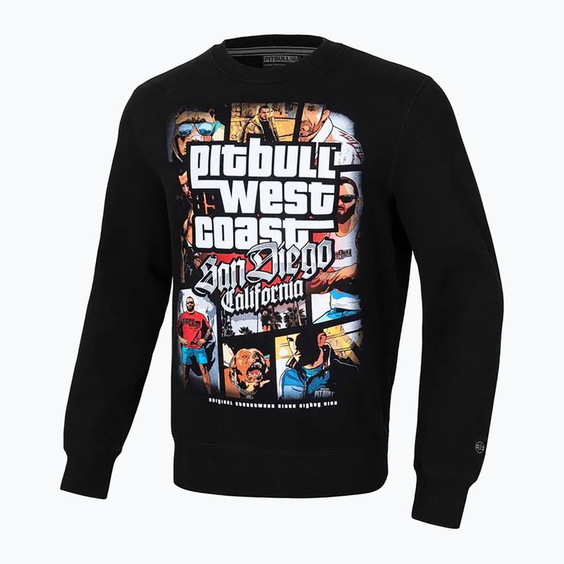 Ανδρική μπλούζα Pitbull West Coast Crewneck Most Wanted μαύρο