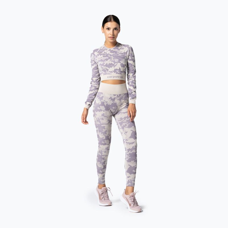 Γυναικεία προπονητική μπλούζα Carpatree Camo Seamless μοβ 3