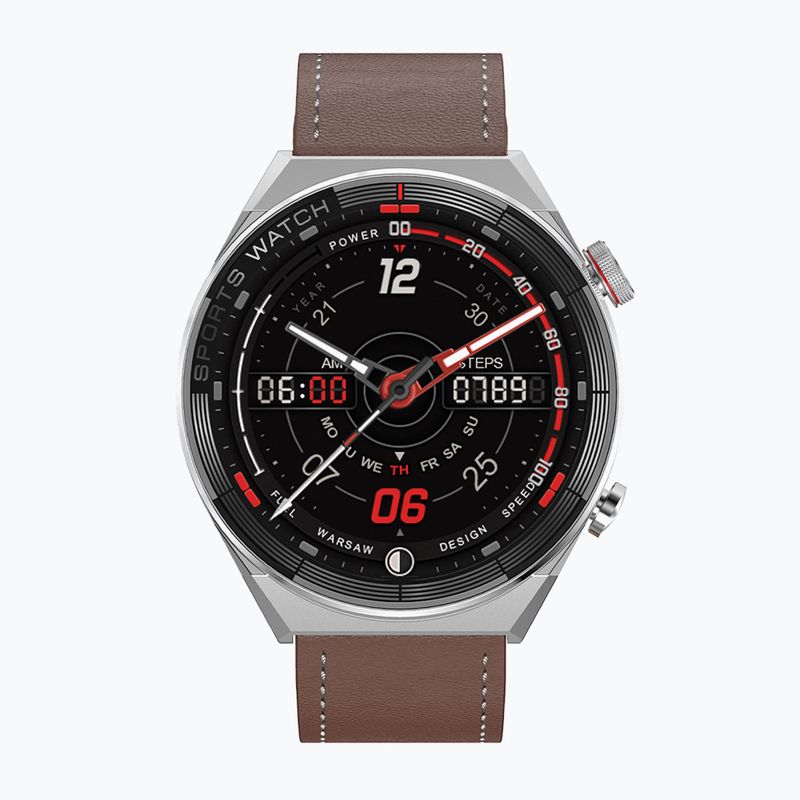 Ρολόι Watchmark Maverick ασημί/καφέ 2