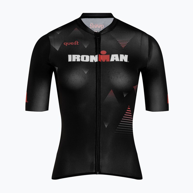 Γυναικεία ποδηλατική μπλούζα Quest Race Line France Iron Man black