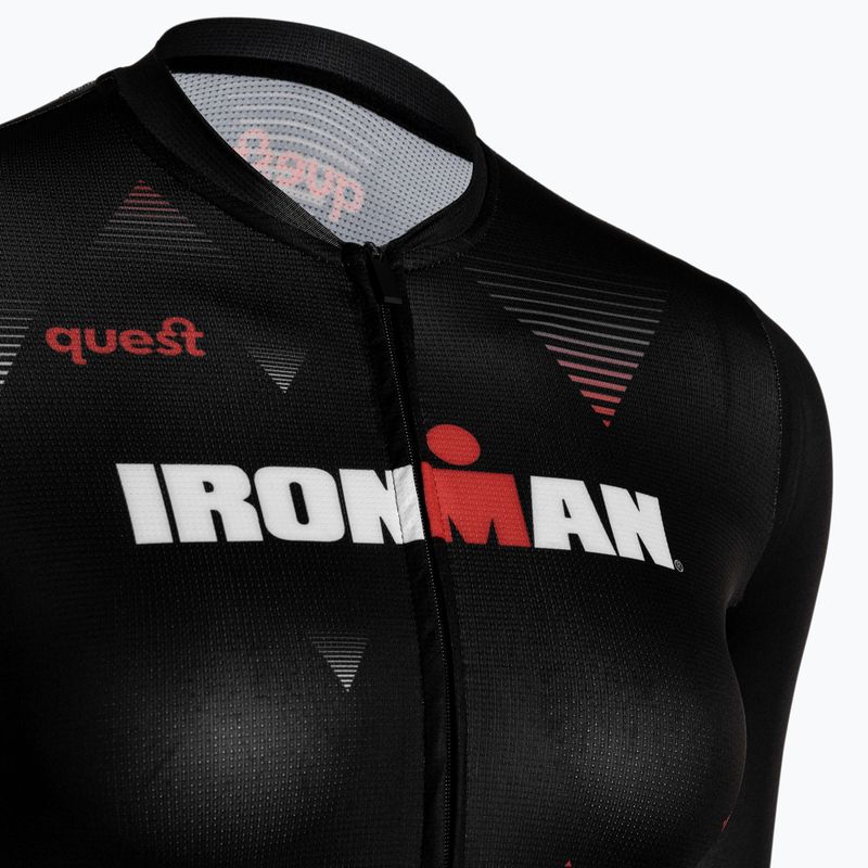 Γυναικεία ποδηλατική μπλούζα Quest Race Line France Iron Man black 3