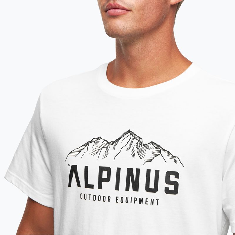 Alpinus Mountains ανδρικό t-shirt λευκό 4