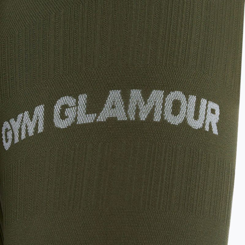 Γυναικείο κολάν προπόνησης Gym Glamour Push Up Khaki 399 8