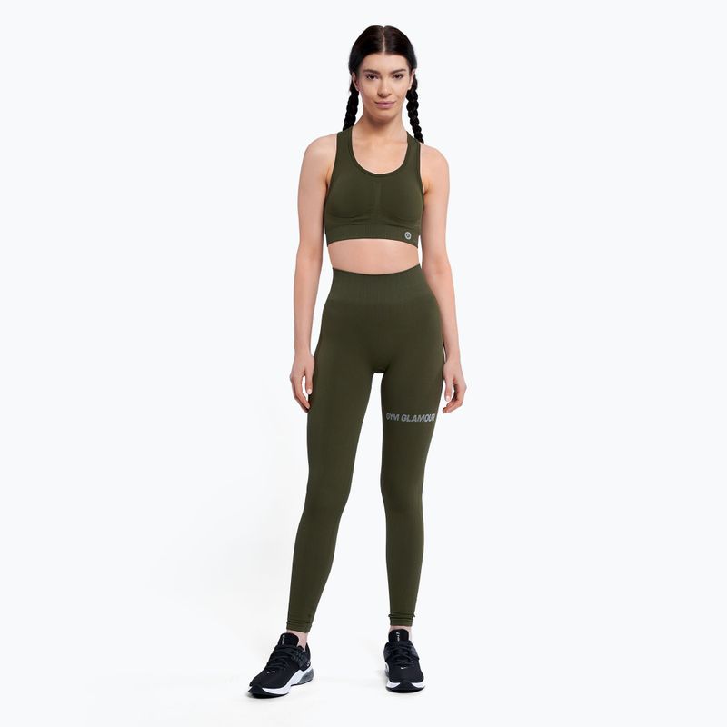 Gym Glamour Push Up Khaki 401 σουτιέν γυμναστικής 2