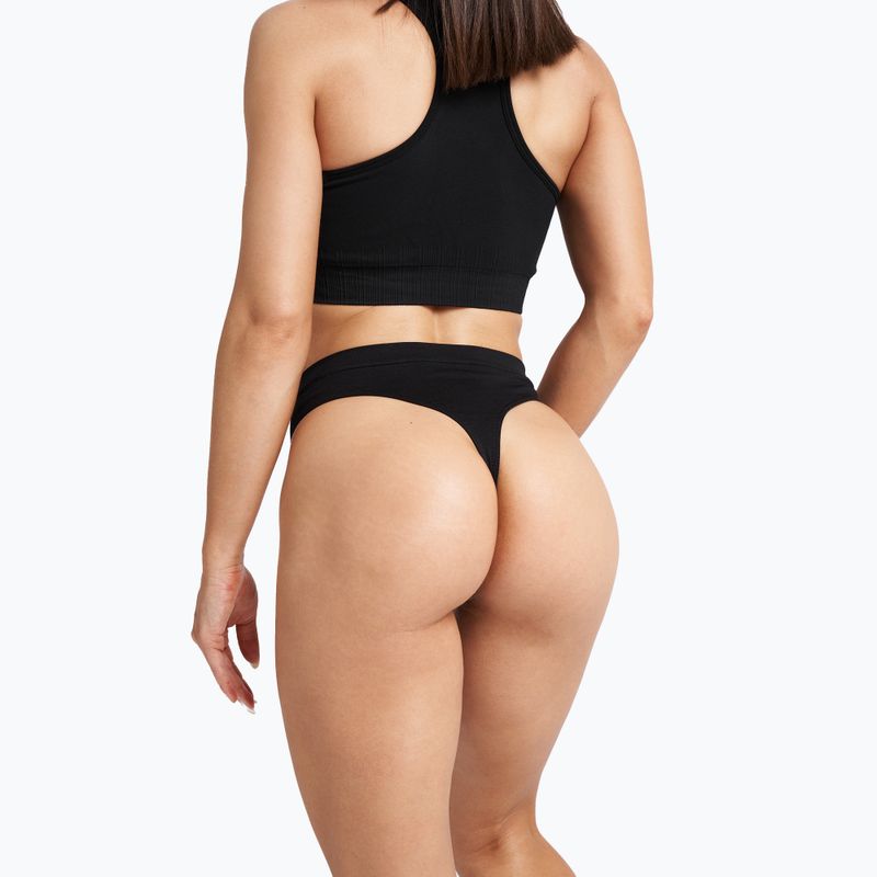 Γυναικείο Gym Glamour Thong Μαύρο 412-4 6