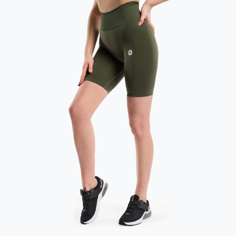 Γυναικείο σορτς προπόνησης Gym Glamour Flexible Khaki 436