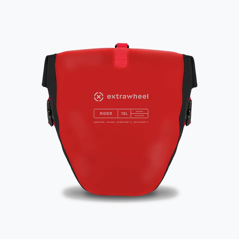 Extrawheel Rider 15L βαλίτσες ποδηλάτου 2 τεμάχια μαύρο/κόκκινο E0134 2