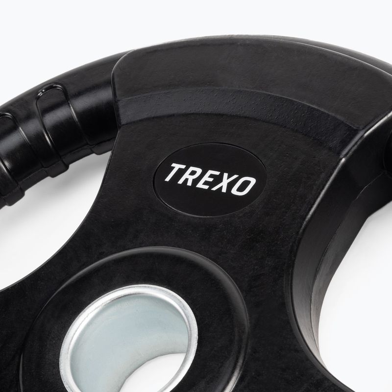 TREXO μαύρο καουτσούκ από χυτοσίδηρο βάρος RW10 10 kg 3