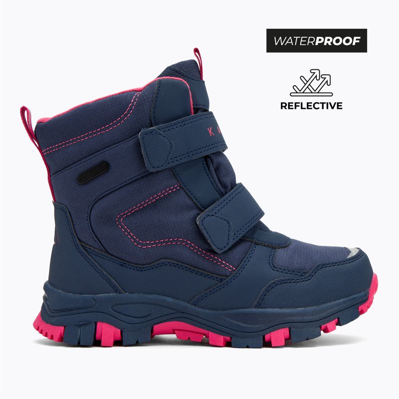 KADVA παιδικές μπότες χιονιού Snowey Mid WP navy blue/fuchsia 2