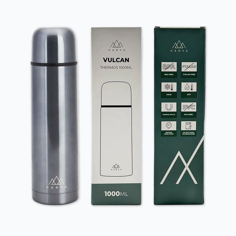 Θερμός KADVA Vulcan 1000 ml μεταλλικός 12