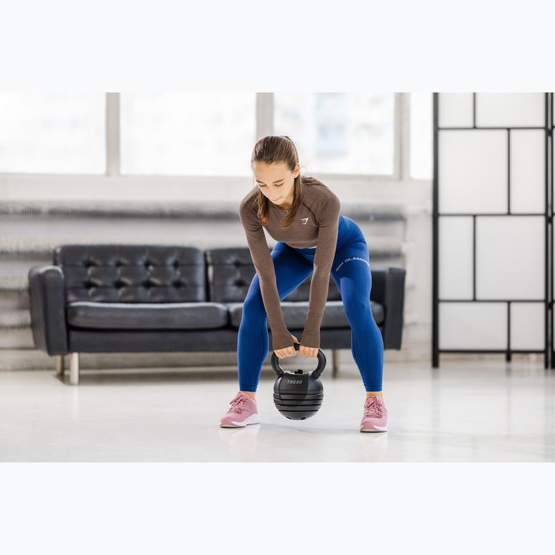 TREXO ρυθμιζόμενο kettlebell 14 kg 8