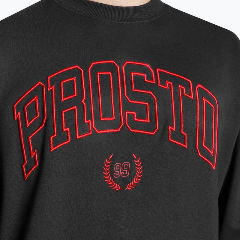 Ανδρικό φούτερ PROSTO Crewneck Varsity μαύρο 3