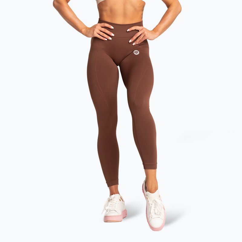 Γυναικείο κολάν Gym Glamour Basic Scrunch brown