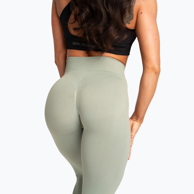 Γυναικείο κολάν Gym Glamour Basic Scrunch green 6