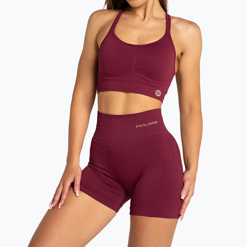 Γυναικείο σορτς προπόνησης Gym Glamour Push Up 2.0 merlot