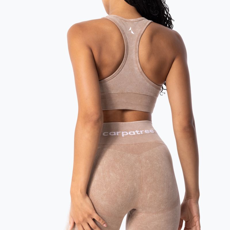 Carpatree Yasmine Seamless μπεζ σουτιέν προπόνησης με πέτρινη πλύση 2