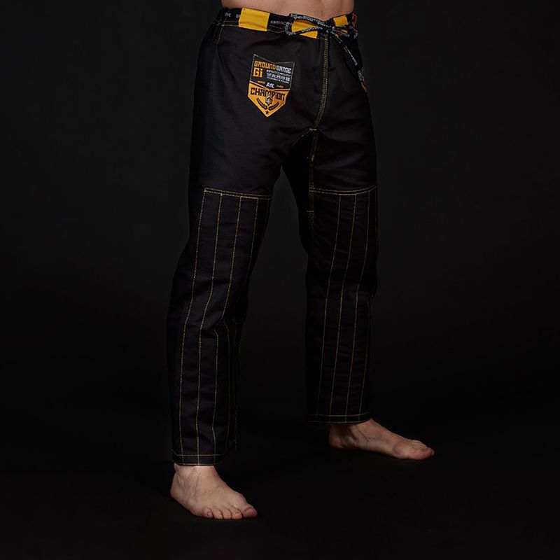 GI for Brazilian Jiu-Jitsu ανδρικό Ground Game Champion 2.0 μαύρο GICHNEWBLA 7