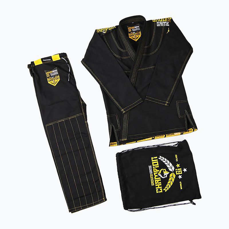 GI for Brazilian Jiu-Jitsu ανδρικό Ground Game Champion 2.0 μαύρο GICHNEWBLA 8