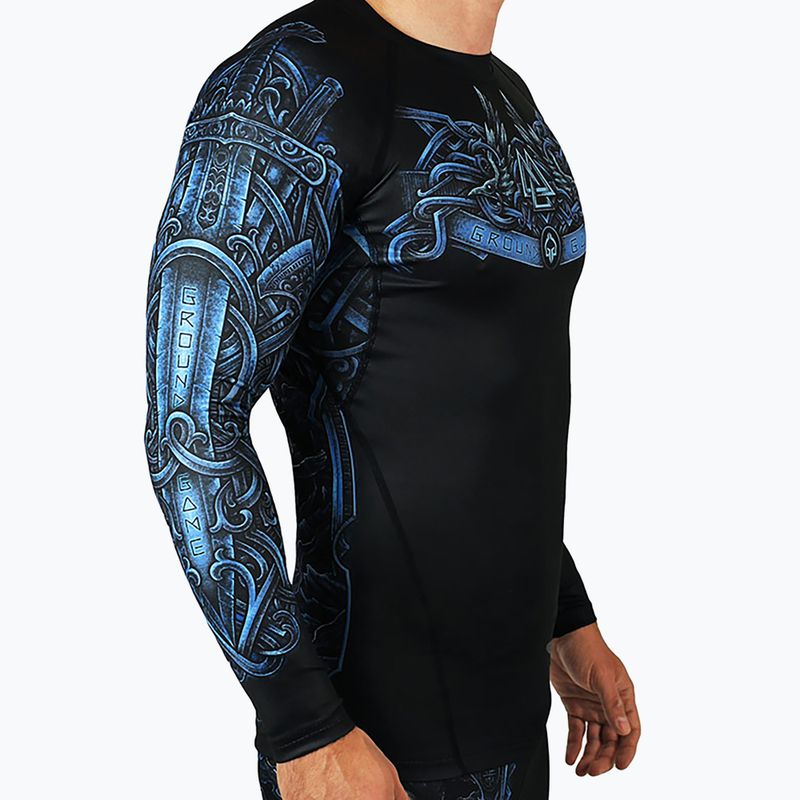 Ανδρικό Ground Game Viking Rashguard μαύρο-μπλε 21RASHVIKLS 2