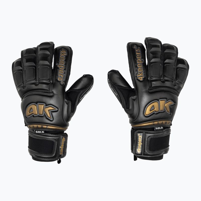 4Keepers Champ Gold Black VI γάντια τερματοφύλακα μαύρα