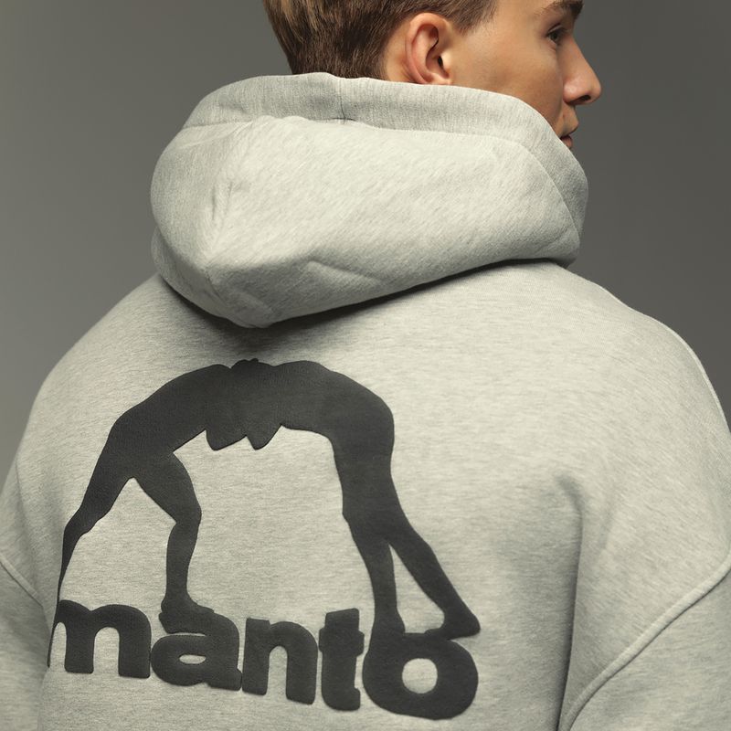 MANTO ανδρική μπλούζα Label Oversize melange 6