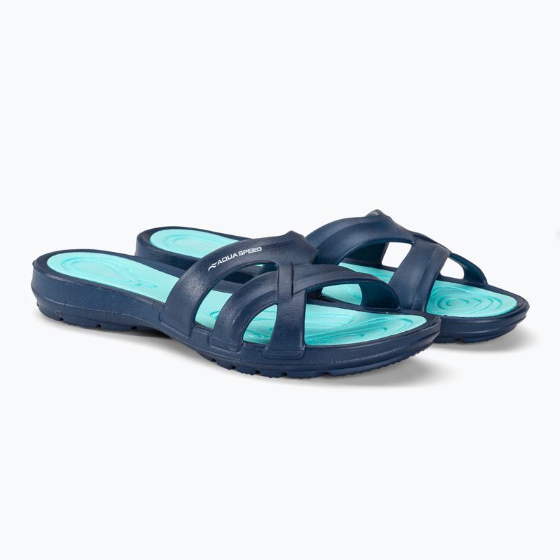 Γυναικείες σαγιονάρες AQUA-SPEED Panama navy blue/blue 4