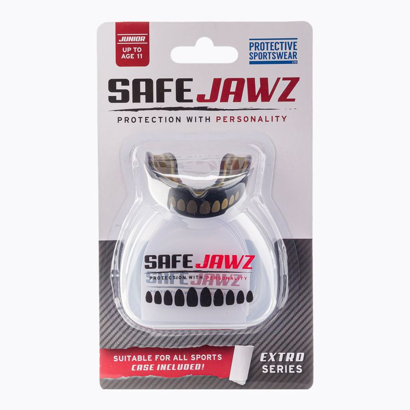 SAFEJAWZ Προστατευτικό σαγονιού Extro Series για παιδιά μαύρο SJGOLDJ