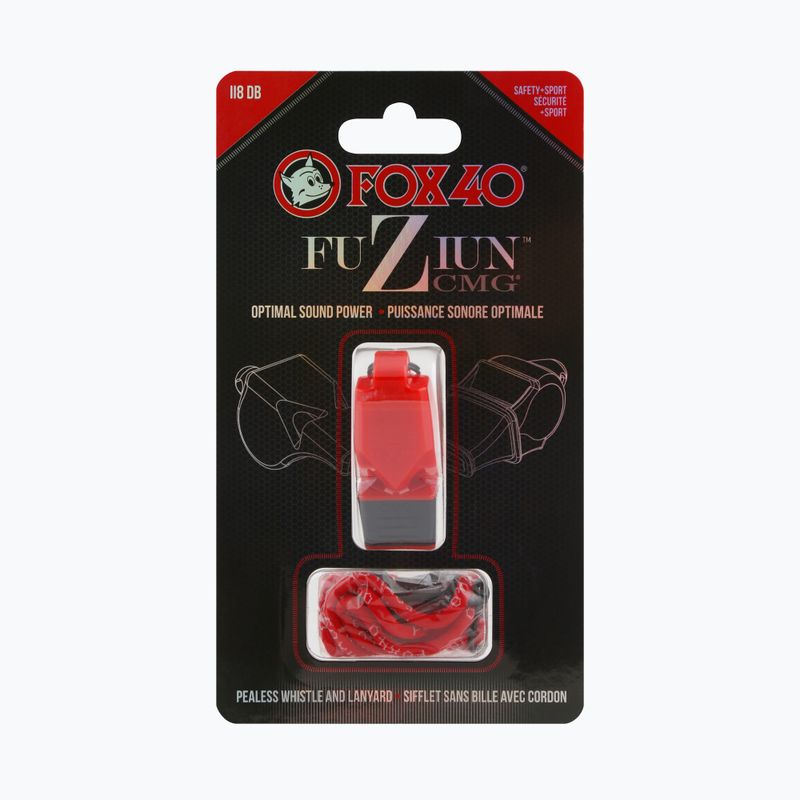 Σφυρίχτρα με κορδόνι Fox 40 Fuzion CMG red