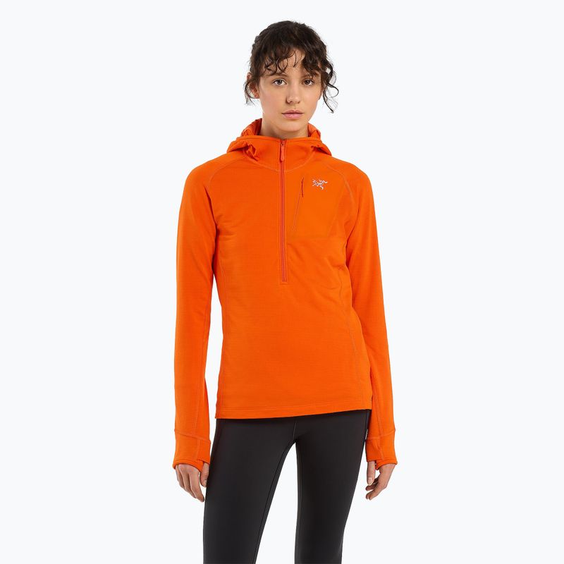 Arc'teryx γυναικείο trekking φούτερ Delta Half Zip Hoody πορτοκαλί X000006213004