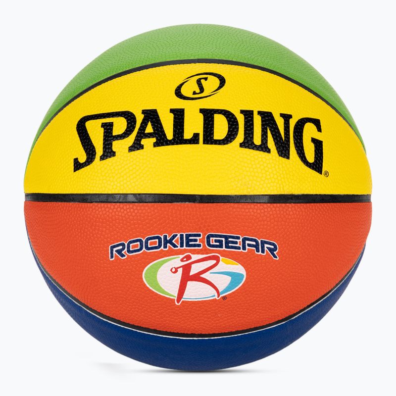 Spalding Rookie Gear Leather πολύχρωμο μπάσκετ μέγεθος 5