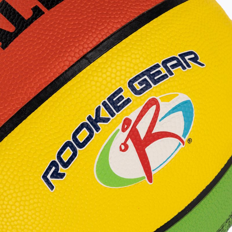 Spalding Rookie Gear Leather πολύχρωμο μπάσκετ μέγεθος 5 3