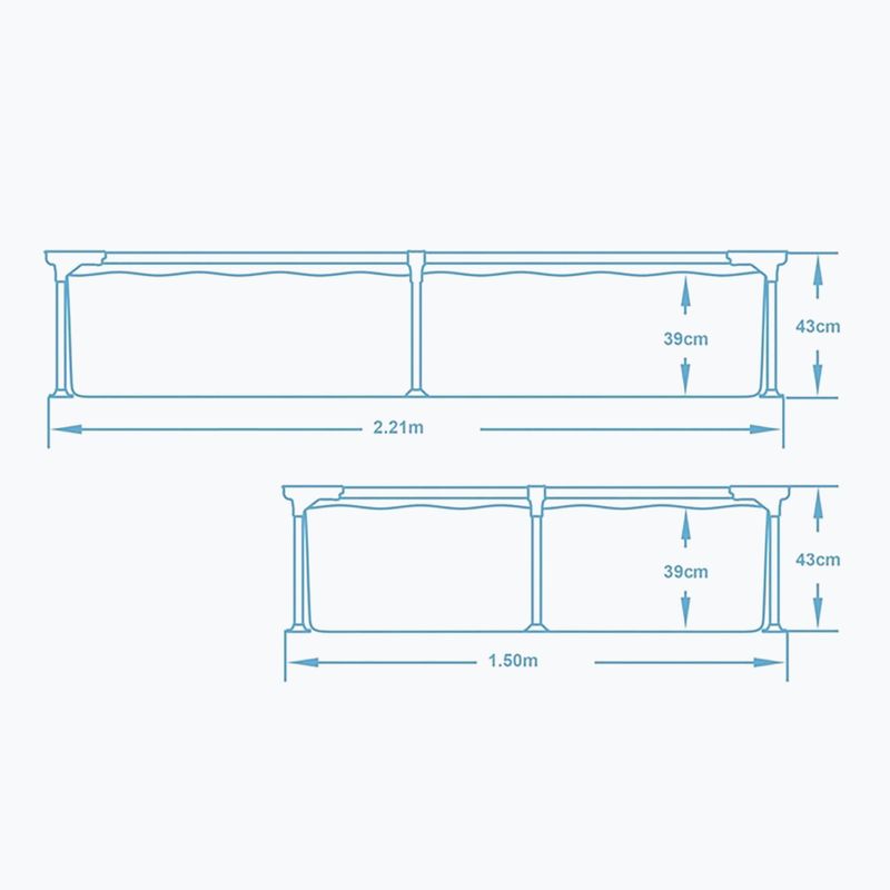 Πισίνα Bestway Steel Pro 221 cm μπλε 5