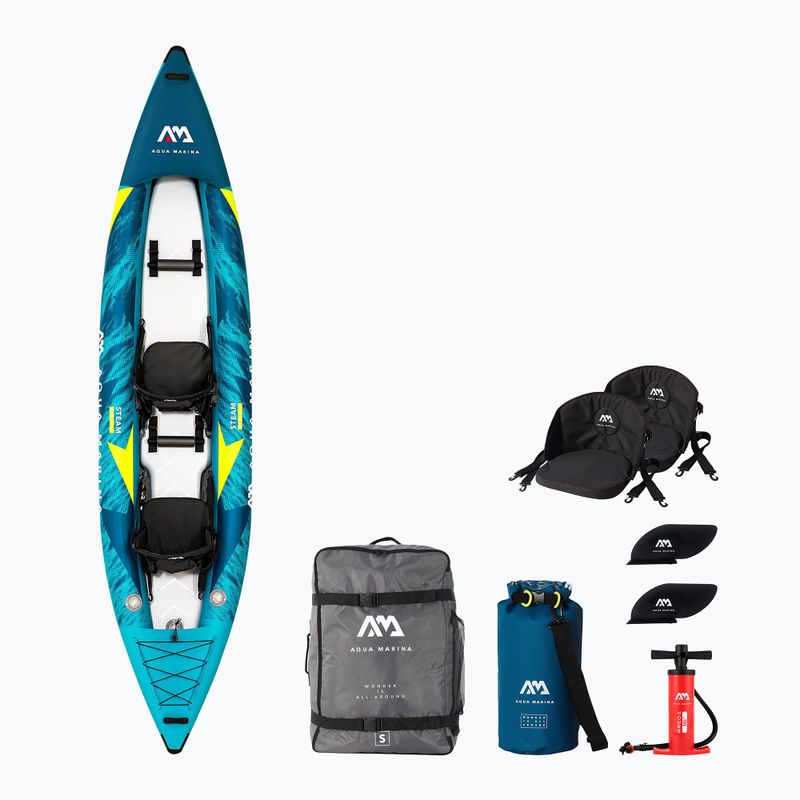 Aqua Marina Versatile / Whitewater Kayak μπλε Steam-412 φουσκωτό καγιάκ 2 ατόμων 13'6