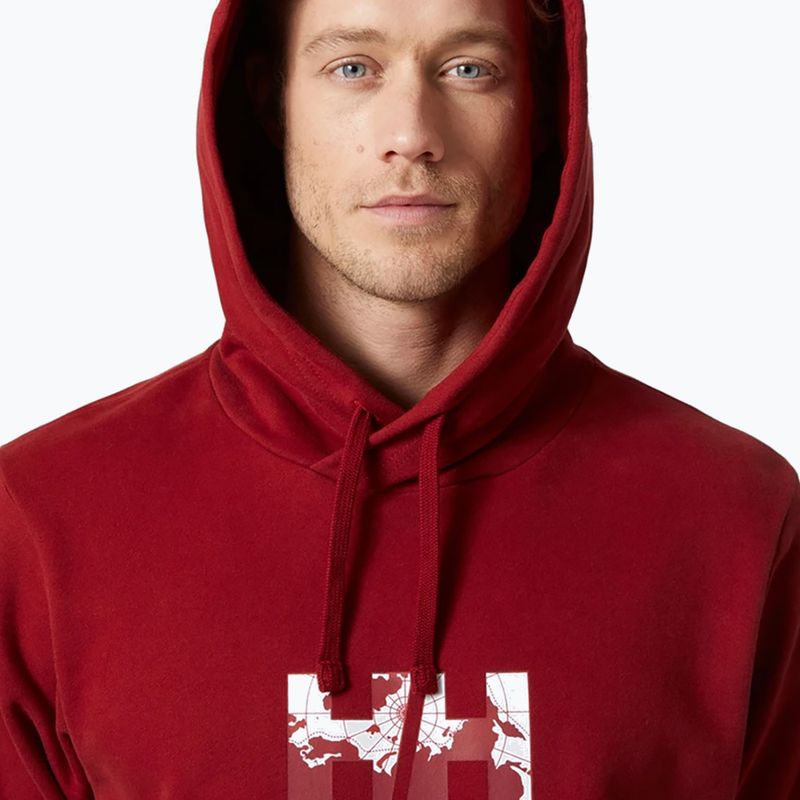 Ανδρικό Helly Hansen Arctic Ocean Hoodie μπορντό 30361_215 3