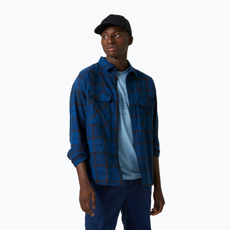 Helly Hansen ανδρικό πουκάμισο Lokka Organic Flannel LS μπλε/μαύρο 62731_755