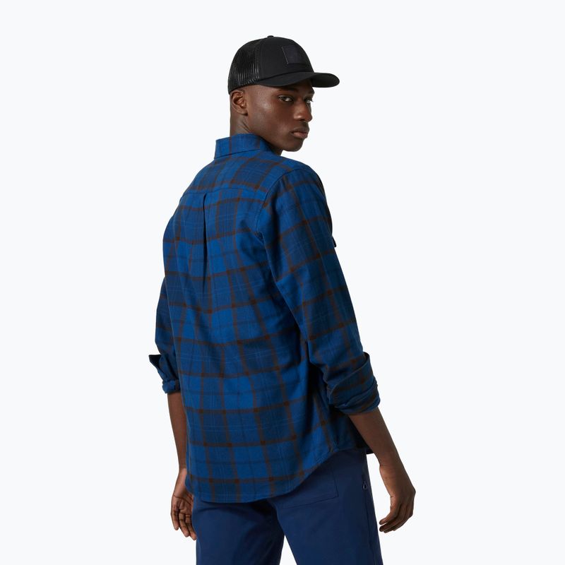 Helly Hansen ανδρικό πουκάμισο Lokka Organic Flannel LS μπλε/μαύρο 62731_755 2