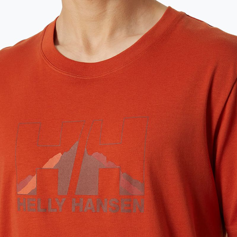 Helly Hansen Nord Graphic ανδρικό πουκάμισο trekking πορτοκαλί 62978_308 3