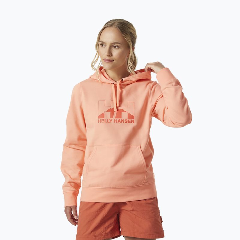 Γυναικείο φούτερ Trekking Helly Hansen Nord Graphic Pullover Hoodie πορτοκαλί 62981_058