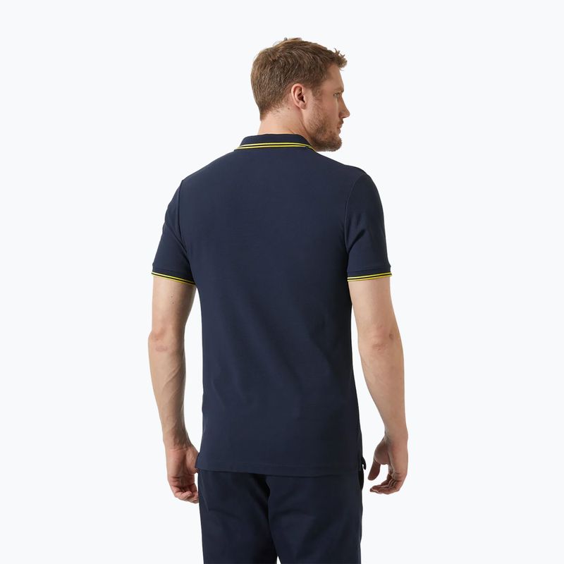 Ανδρικό μπλουζάκι πόλο Helly Hansen Kos Polo navy/gold rush 2