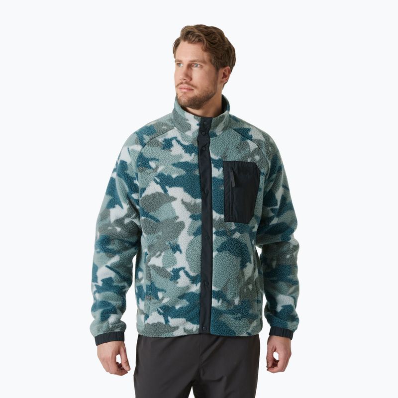 Ανδρικό φούτερ Helly Hansen Panorama Pile Snap dark creek woodland camo