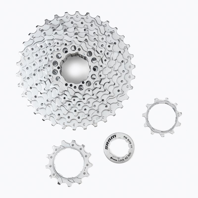 SRAM 07A CS PG-970 11-34 9 ταχυτήτων ασημένια κασέτα ποδηλάτου 00.0000.200.394 3