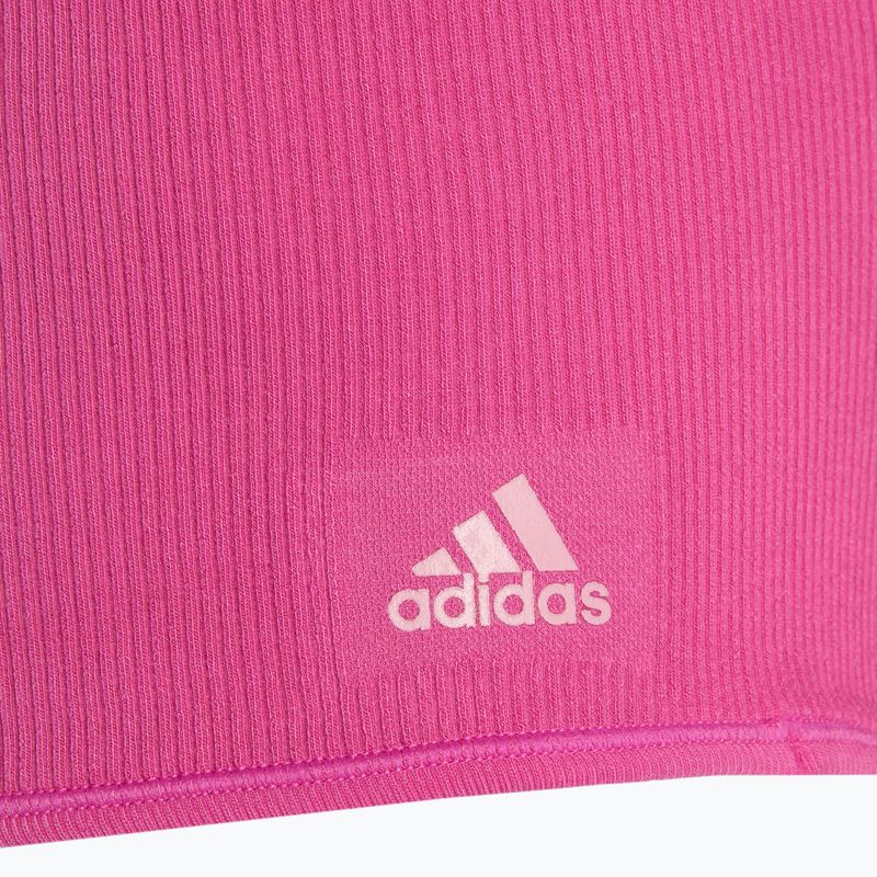 Γυναικείο τοπ adidas Ribbed Active Seamless Halter Bralette 3D semi lucid fuchsia 3